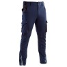 Pantaloni da lavoro multitasca elastici stretch grigio blu DPI 1a categoria