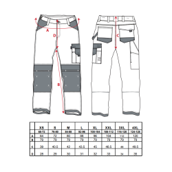 Pantaloni in policotone imbianchino/gessista/colorificio resistenti alle abrasioni