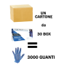 CARTONE 30 BOX - Guanti monouso in vinile professionali blu senza polvere