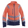 Giubbotto Softshell Alta Visibilità arancione fluo con cappuccio dpi 2a cat