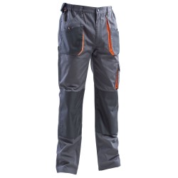 Pantaloni da lavoro multitasca poliestere/cotone grigio+arancione DPI 1a cat