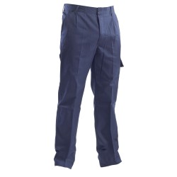 Pantaloni da lavoro cotone massaua blu con elastico in vita dpi 1a cat