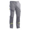 Pantaloni da lavoro elasticizzati multitasca in cotone grigio blu DPI 1a categoria